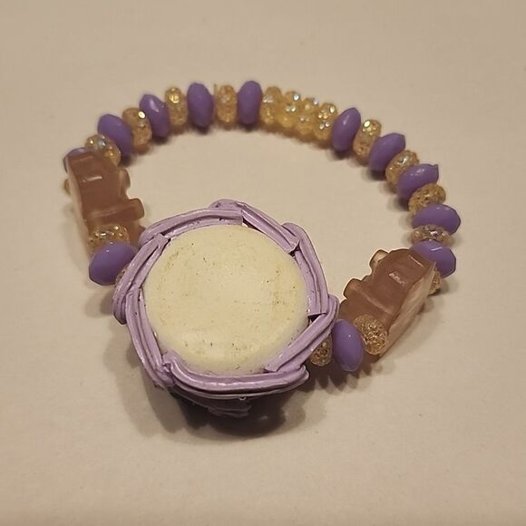 Shopkins Cake Stretch Bracelet Birthday Gummy Beard Glitter - Picture 4 of 5